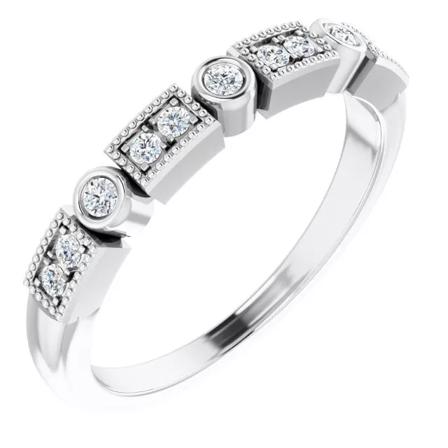 1/6 Karat Natürlicher Diamant Jahrestag Band Im