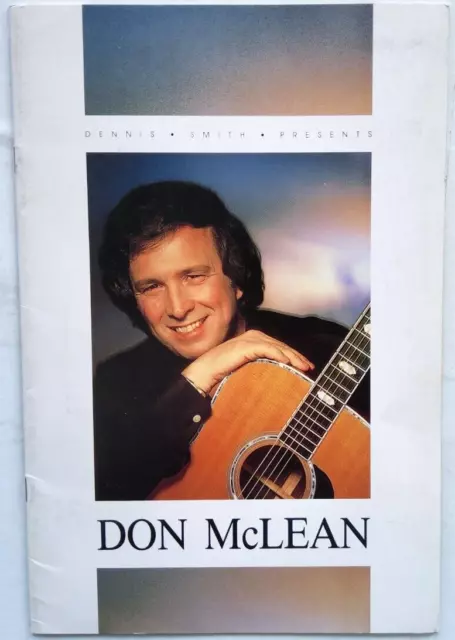 Don Mclean original Concert Program, Programme tour book live music memorabilia