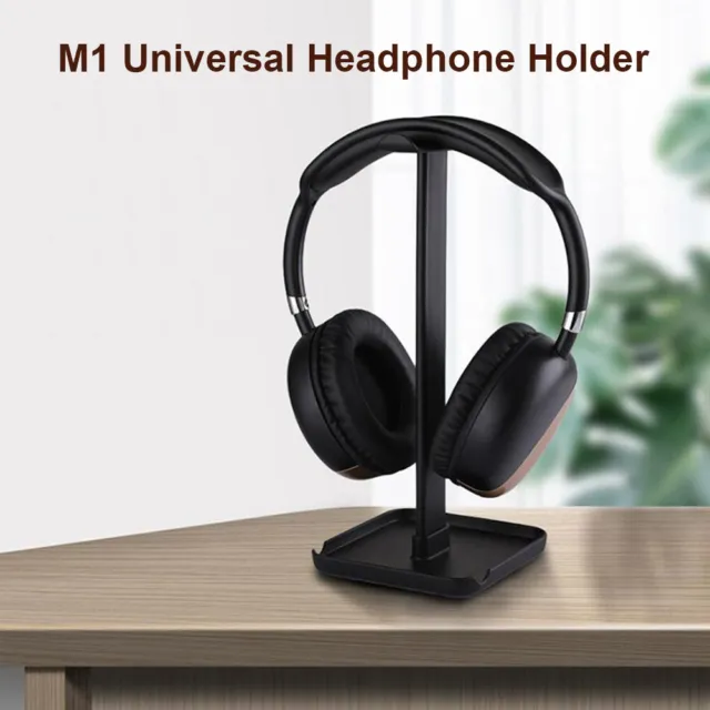 M1 Headphone Holder Hanger Earphone Desktop Display Stand Bracket (Black) *Z