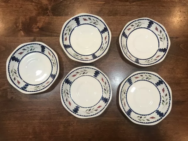 Adams China Real English Ironstone Lancaster  6" Set of 5 Bread Butter Snack