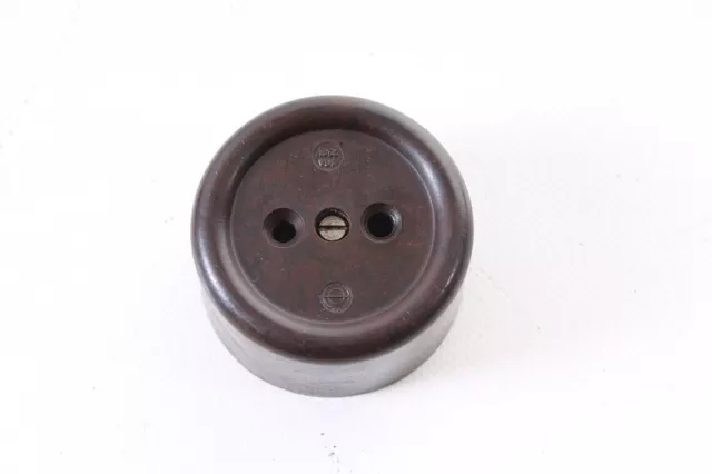 Old Bakelite Socket Exposed Round Type Deco Loft