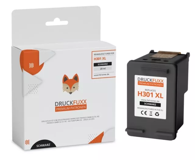 Druckfuxx Premium Cartuchos para HP 301XL Deskjet Officejet Envy de Impresora