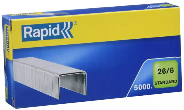 Rapid Agrafes en fil souple Standard N°26, Longueur 6 mm, 15 000 Agrafes *NEUF*