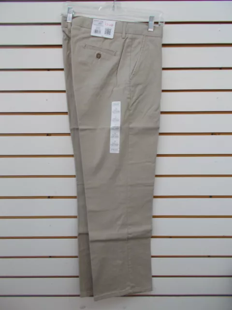 Boys IZOD $32 Uniform/Casual Khaki Flat Front Pants Size 10 Husky