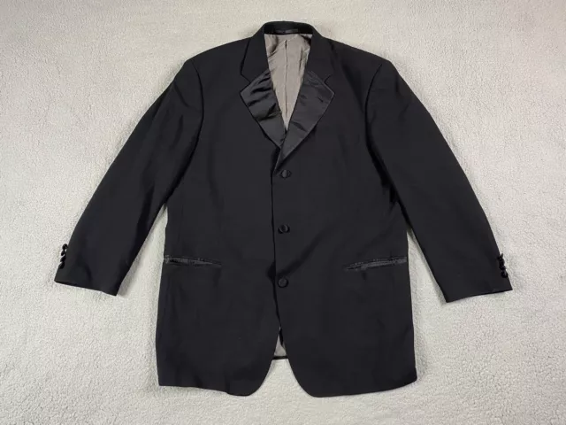 Hugo Boss Tuxedo Jacket 46 R Midnight Black Wool Charlie Chaplin Luxury Designer