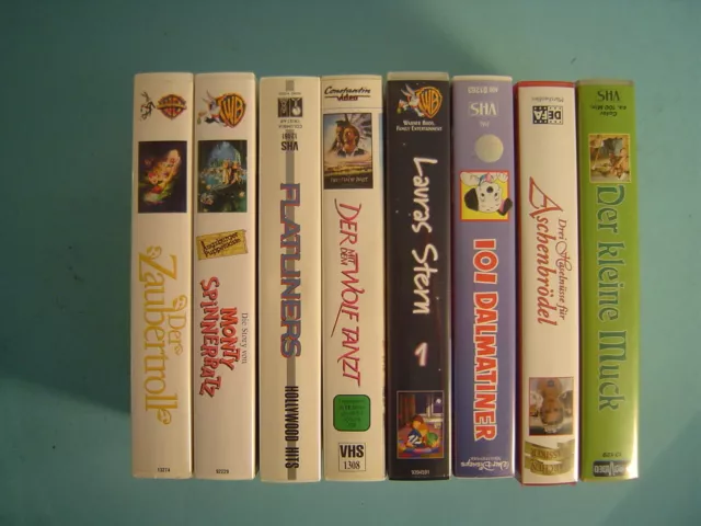 VHS Video Kassetten  Konvolut 8 verschiedene Videos