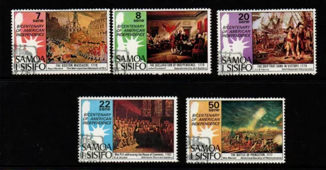 Samoa Sg459/63 1976 American Revolution  Used