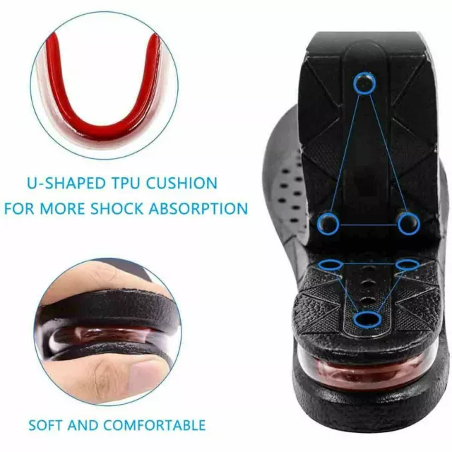 7 cm Men Shoe Lift Insole Air Cushion Heel insert Increase Taller Height 3-Layer 3