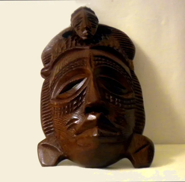 Vintage Handcrafted African Art Collection Mel’Ange Mask Made in Africa-Congo 11
