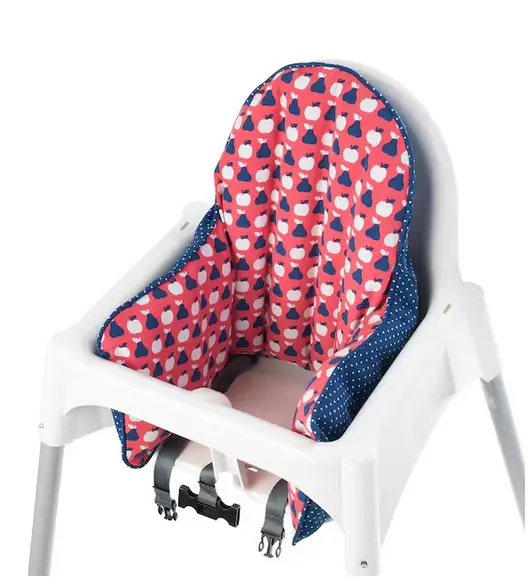 New IKEA Antilop Highchair Cushion Cover Reversible Blue/Red (cover only)