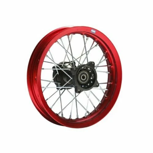 HMParts Cerchio Alluminio Anodizzato 14 Pollici Posteriore Rossa 15 MM Typ2 Bike