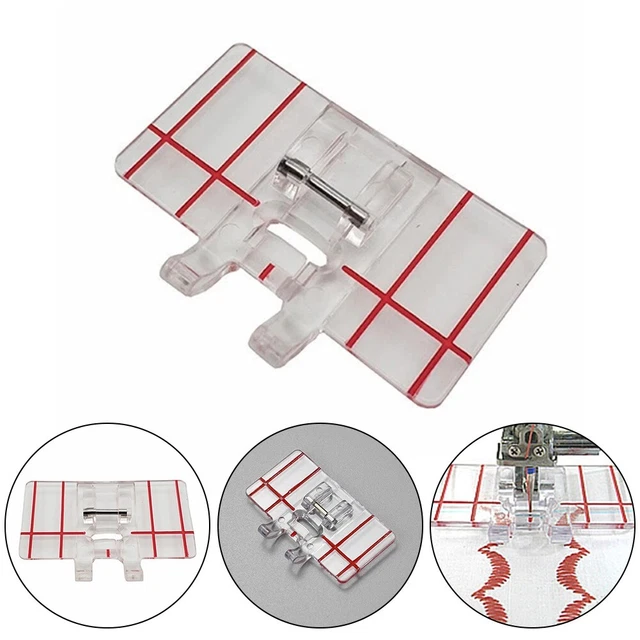 Pied transparent avec guide de piquage
