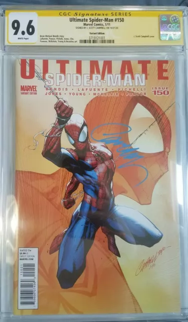 Ultimate Spider-Man 150 Variant CGC SS 9.6 J.Scott Campbell Signature!