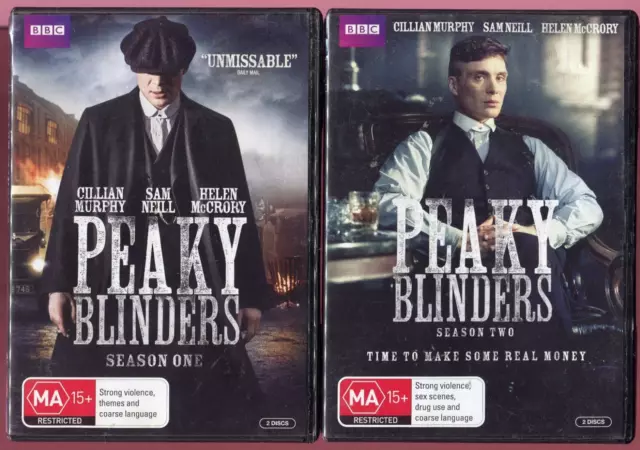 Peaky Blinders Season 1 And 2 Dvd Uk Tv Drama Series 4 Discs R4 654 Picclick 