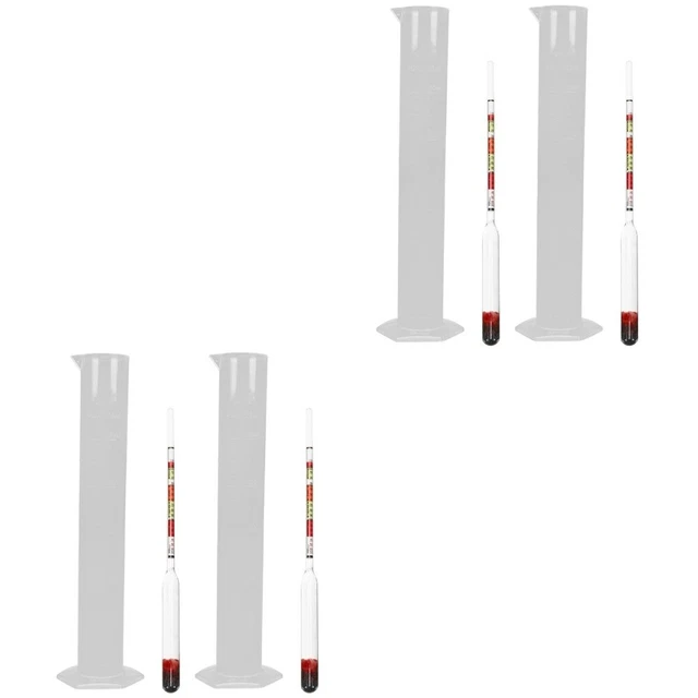 4 Set Idrometro Birra Domestica Professionale Tripla Scala Conveniente