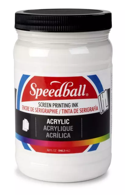 Speedball Acrylic Screen Printing Ink White 32oz (4640)