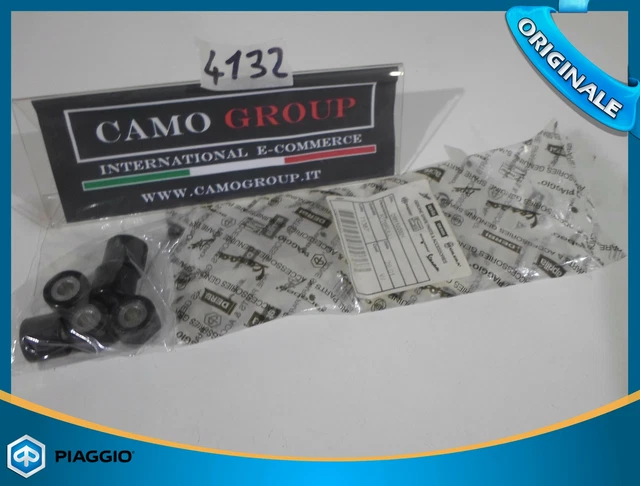 Kit 6 Rulli Roller Massette Variatore Original Piaggio Vespa Primavera 2T