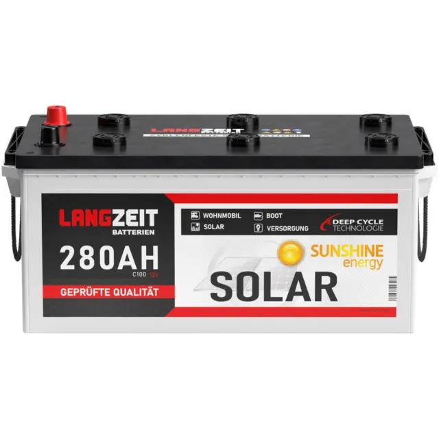 Solarbatterie 280Ah 12V Wohnmobil Batterie Bootsbatterie Batterie 230Ah 250Ah