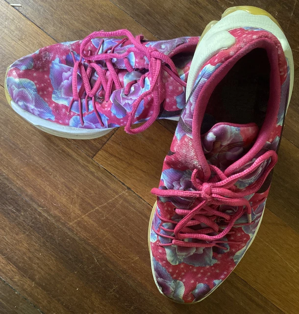 Nike Youth KD 8 Aunt Pearl Pink Floral Basketball Shoes Sz US 6.5Y 6.5 Youth