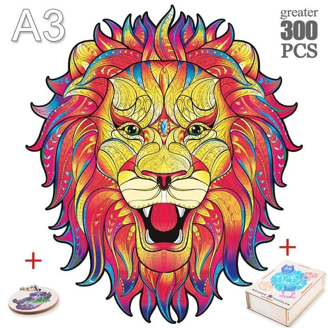 Animal Jigsaw Puzzles Colorful Intellectual Toy Creative Wooden Kids Game Gifts 11