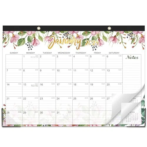 2024 DESK CALENDAR Desk Calendar 2024, Jan 2024 Dec 2024, 17" x 12