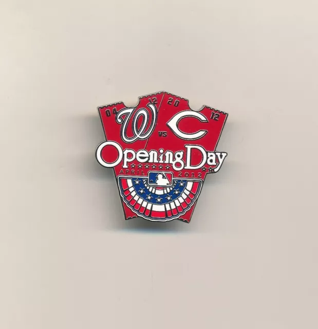 2012 Washington Nationals Opening Day vs Reds MLB Baseball Pin