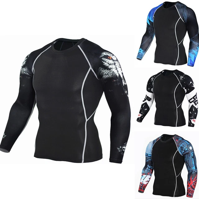 Hommes Entraînement Compression Chemise / Basketball Long Sleeve T Rapide Sec