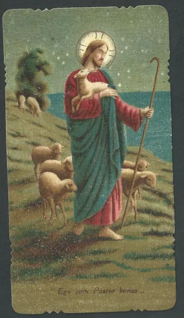 Estampa antigua del Buen Pastor andachtsbild santino holy card santini