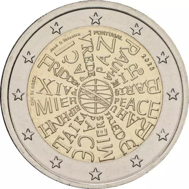 2 Euro Gedenkmünzen Portugal 2023 Frieden