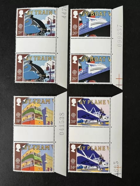 Gb 1988 Mint Mnh Transport & Mail Services In Gutter Pairs Free Uk P&P!