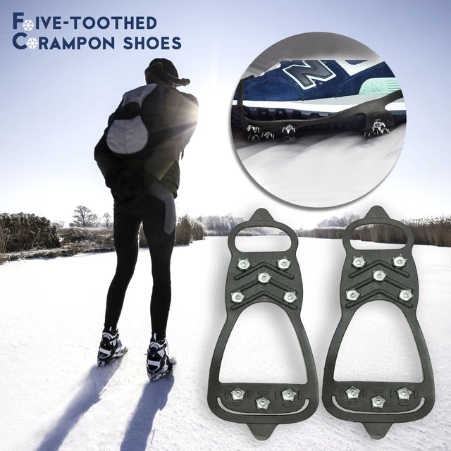 8 Studs Anti-Skid Shoe Spikes Crampon Anti-Ice On Kids Shoe Covers Disposable