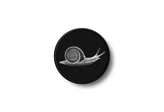 Patch badge ecusson imprime thermocollant escargot