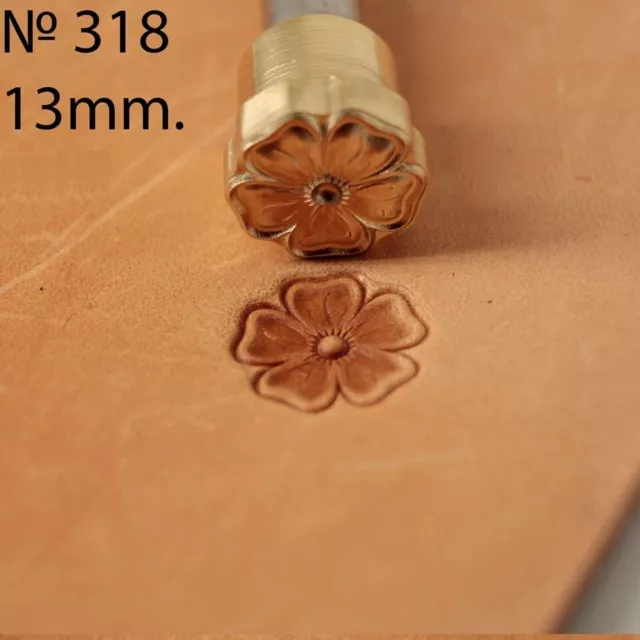 Flower Leather Stamp Tools Stamps Stamping Carving Brass Tool Crafting DIY #318