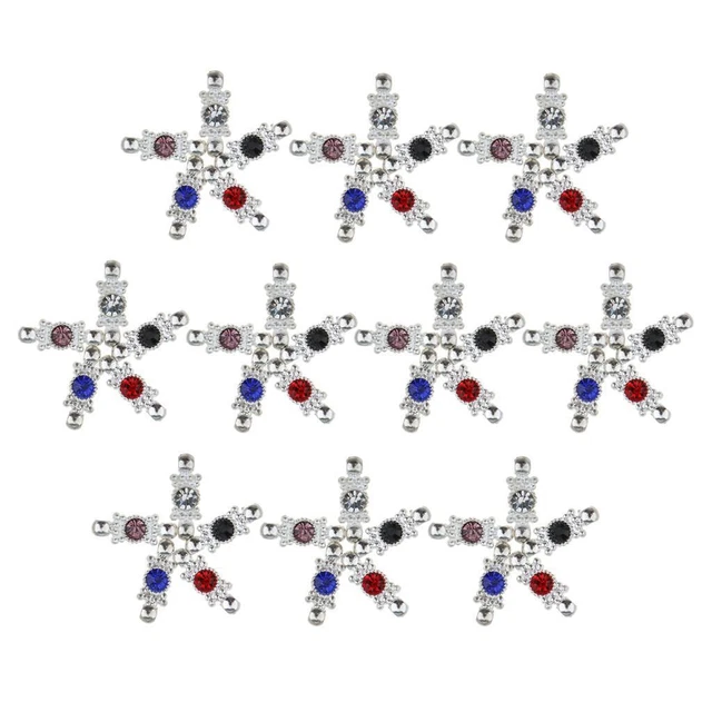 50 Stück Kristall Strass Schmuck Stecker Charms Anhänger Erkenntnisse diy