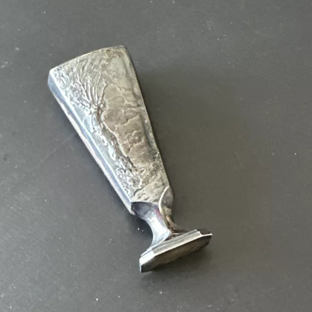 ancien cachet sceau tampon argent massif  Art Nouveau 1930 Signé ?