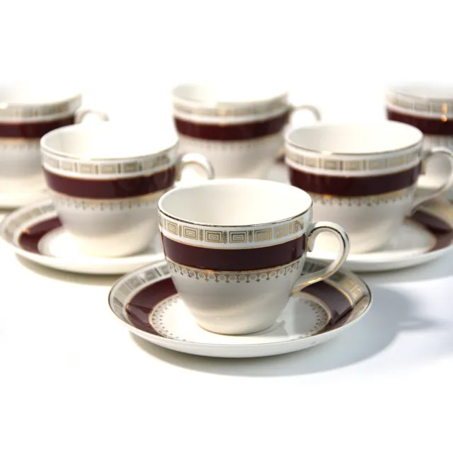 Crown Ducal Chatsworth 7285 6x Tea Set Cups & Saucers