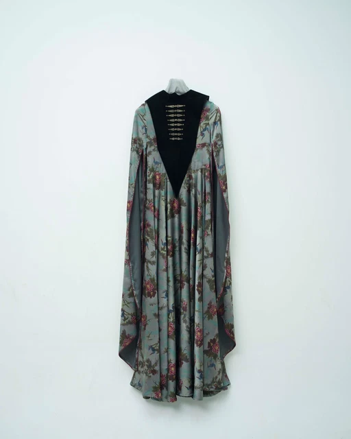Handmade women's Black Velvet collar with metal details and silk lining