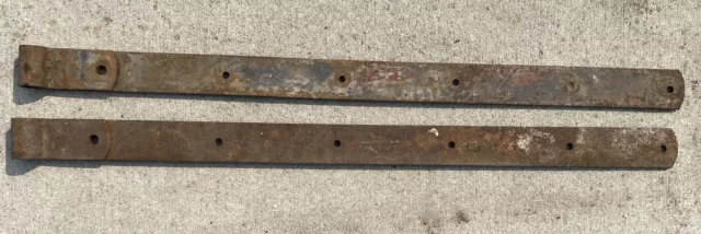 Vintage Pair Original Iron Barn Door Strap Hinges! 36 inches long, Set of 2 (G)