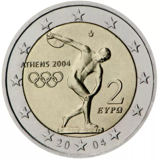 Greece - 2 Euro Commemorative 2004 Athens Olympic Games UNC  FREE SHIPPING
