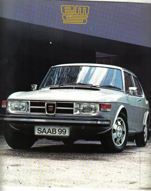 Saab 99 EMS 2.0 Saloon 1973 Original UK Sales Brochure Pub. No. IN 19320