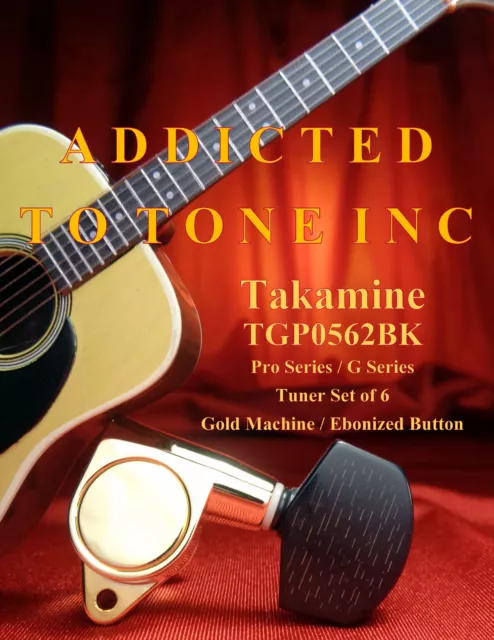 ACCORDEUR GUITARE ACOUSTIQUE Takamine TGP0562BK OR avec bouton