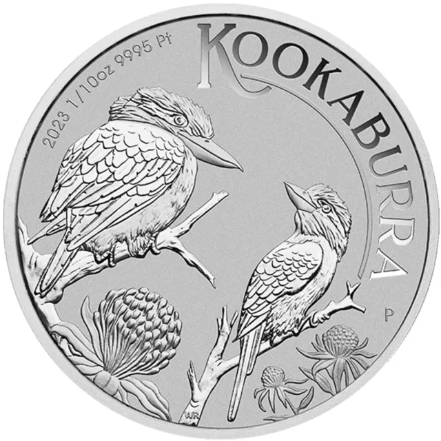 2023 P Australia Platinum Kookaburra 1/10 oz $15 - BU