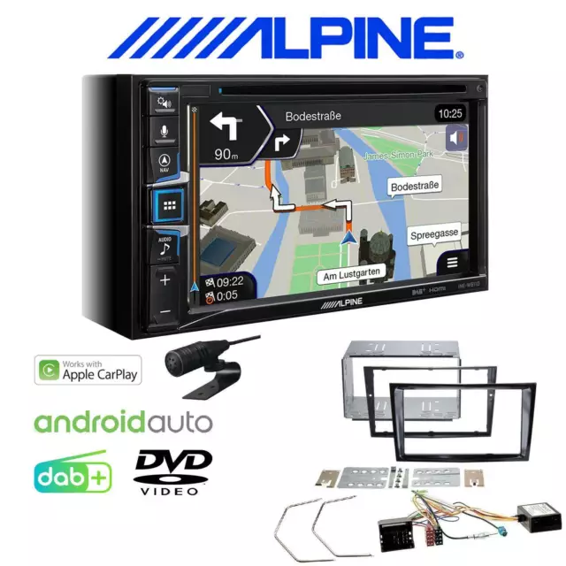 Alpine Autoradio Apple CarPlay Android für Opel Zafira B schwarz inkl Canbus