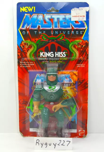 MOTU, King Hiss, Masters of the Universe, sin usar, sin tarjeta, figura, He-Man, sellado