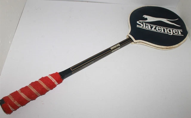 Slazenger Demon Vintage Wooden Squash Racquet With Cover Made In England