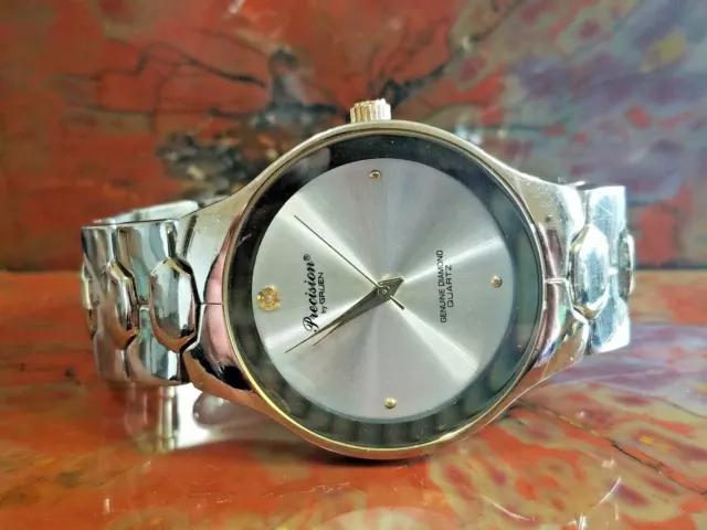 Precision by gruen genuine diamond quartz price clearance