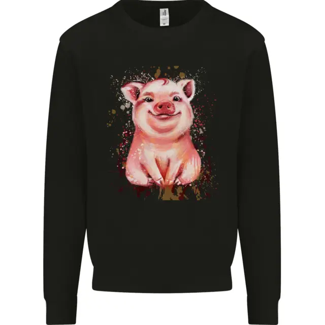 A Watercolour Pig Mens Sweatshirt Jumper