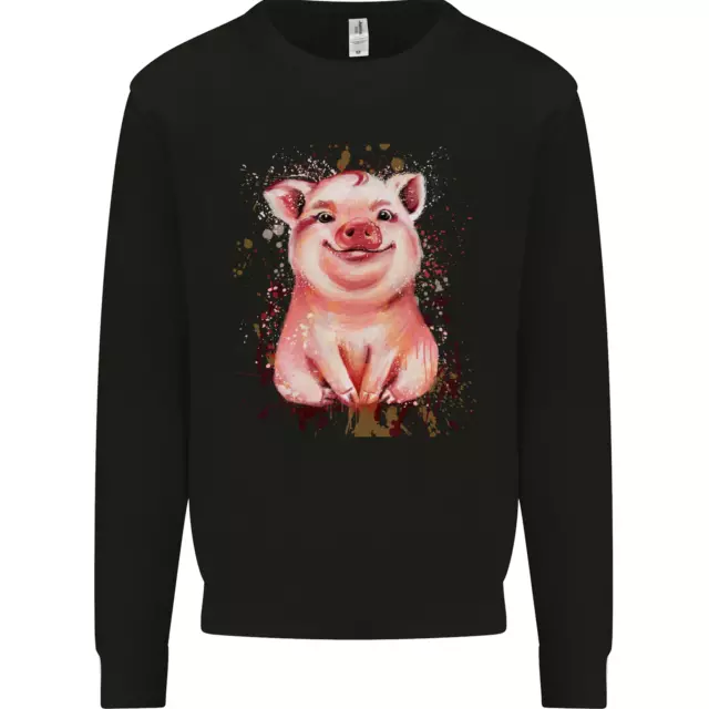 A Watercolour Pig Mens Sweatshirt Jumper