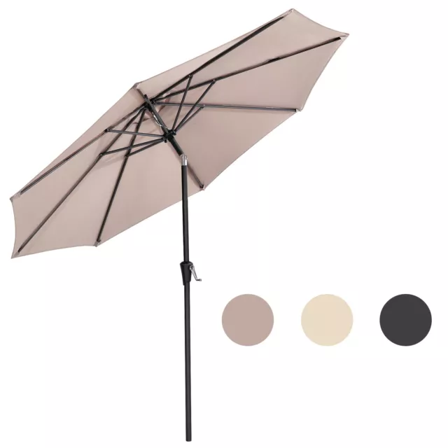 Daromigo Rechteckiger Sonnenschirm – 210x140 Cm Mit Kurbel, UV50+, 30° Knickbar & LED-Beleuchtung