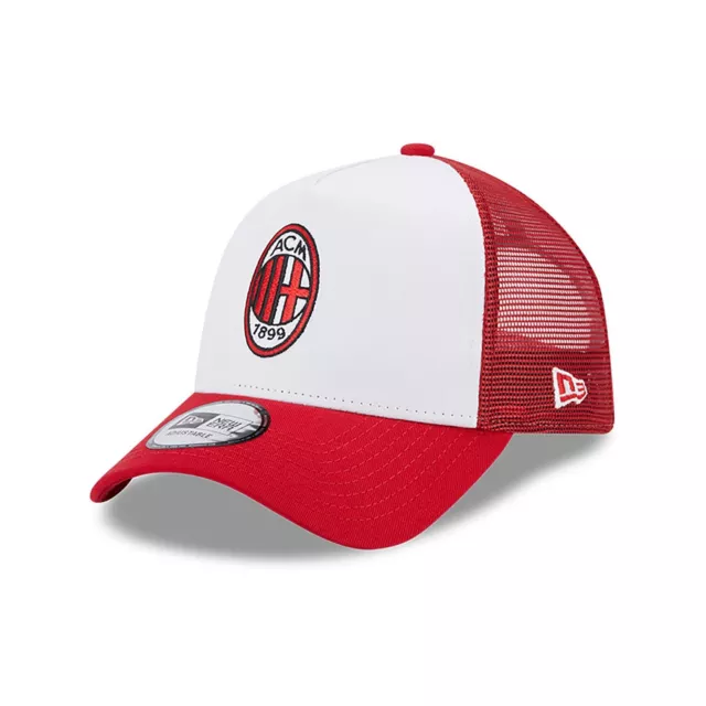 New Era 9FORTY AC Milan A-Frame Official Baseball Cap White/Red Free UK Shipping